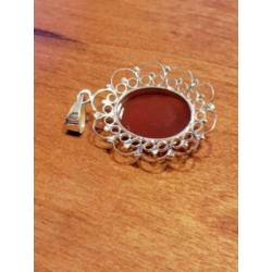 Mooie 14 karaat gouden Hanger met Carneool