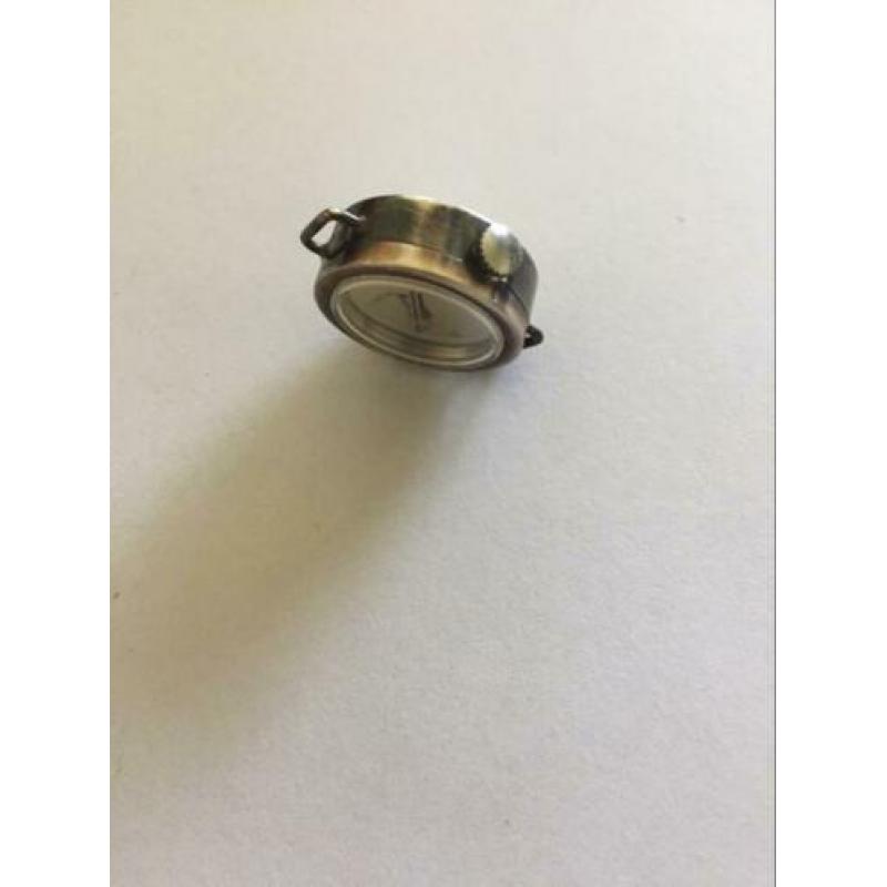 Heno Zilver Horloge,Vintage,Handopwind,werkt prima