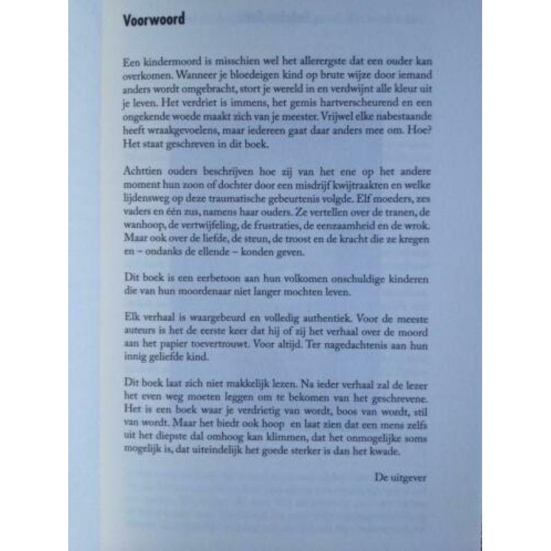 Boek: Wraakgevoelens / verhalen van ouders van vermoorde kin
