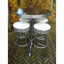 Bel Air Amerikaanse barkrukken bartafel fifties sixties bar