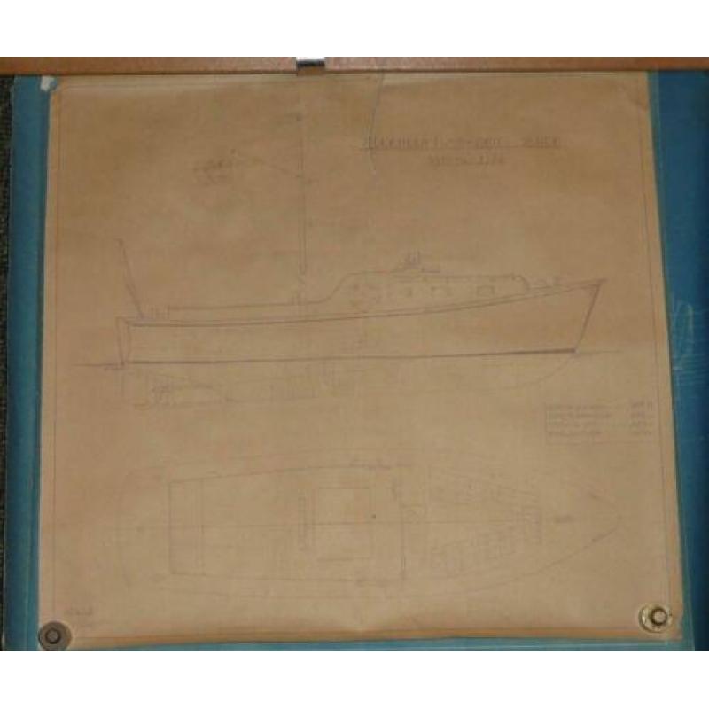 Blauwdrukken sloep 1948 (algemeen plan motor- sloep) H.J. K