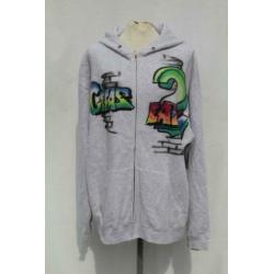Sportief herenvest.Graffiti.Mt XL.Merk Fruit of the Loom