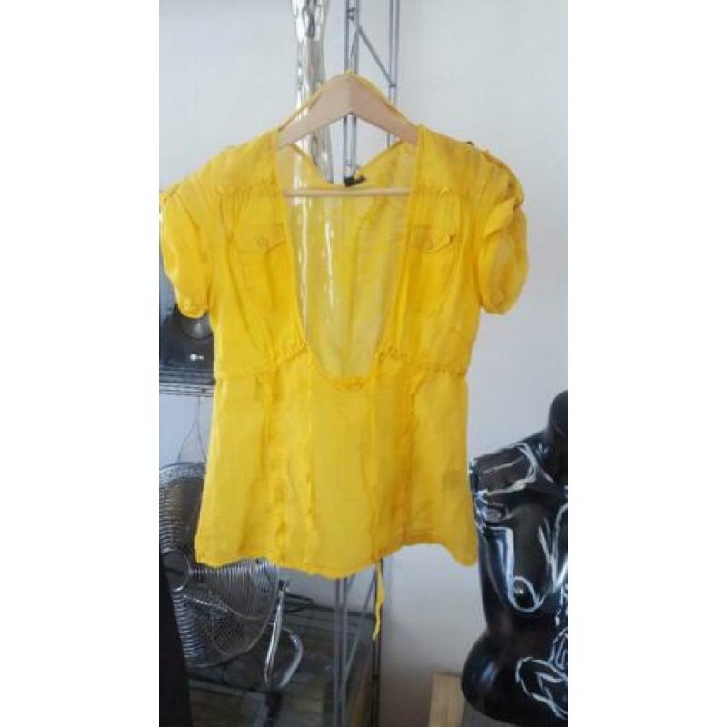 Zomers gele blouse mt s van Dept
