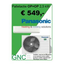 Airco Panasonic palletactie 2,5 en 3,5 kW OP=OP