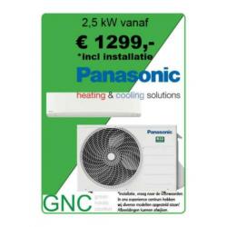 Airco Panasonic palletactie 2,5 en 3,5 kW OP=OP