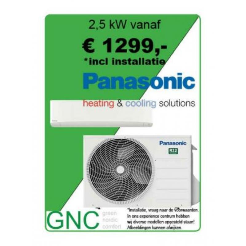 Airco Panasonic palletactie 2,5 en 3,5 kW OP=OP