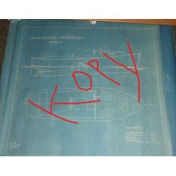 Blauwdrukken sloep 1948 (algemeen plan motor- sloep) H.J. K
