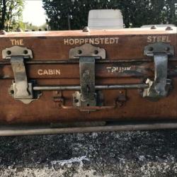 Antieke metalen kist koffer hoppenstedt steel cabin trunk
