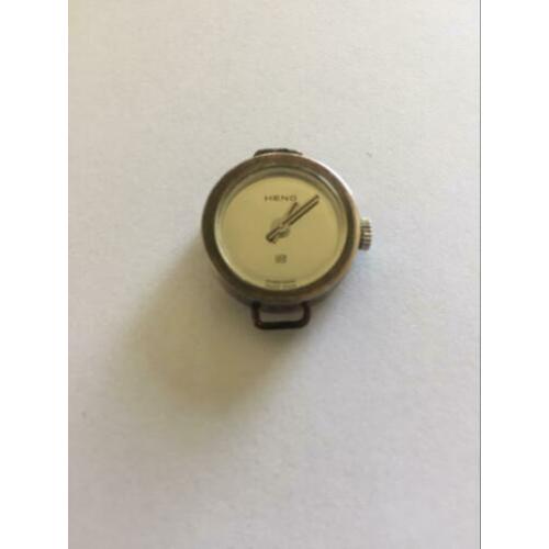 Heno Zilver Horloge,Vintage,Handopwind,werkt prima