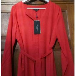 SELECTED FEMME prachtige rode Jurk (34) = maat 36 NIEUW