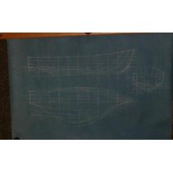 Blauwdrukken sloep 1948 (algemeen plan motor- sloep) H.J. K