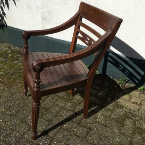 Koloniale eetkamerstoelen. 4 stoelen voor