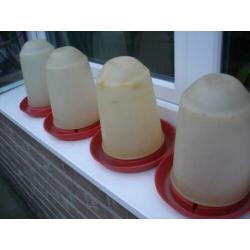 4 x kippen /vogel drinkbak