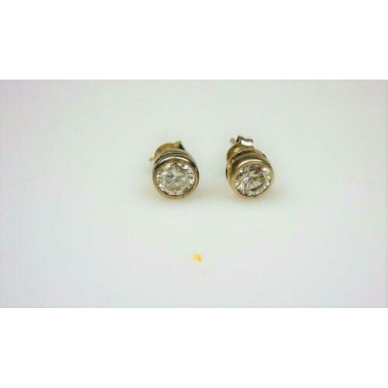 Opruiming Oorstekers zilver & heldere gemstone / Z5467