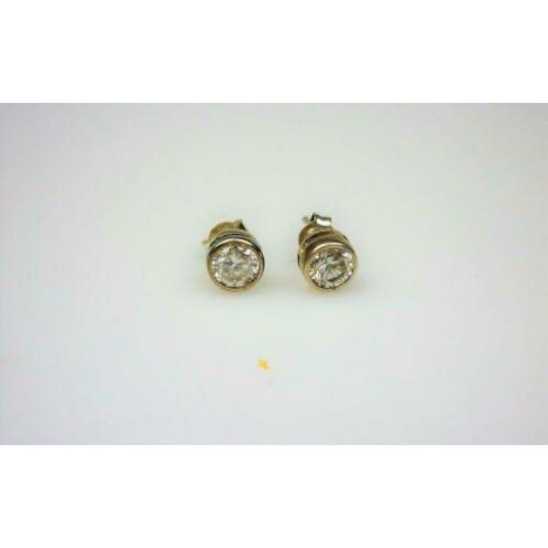 Opruiming Oorstekers zilver & heldere gemstone / Z5467