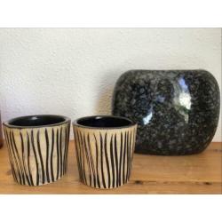Set van 7 voorraadpotten, apothekerspotten/apothekersflessen