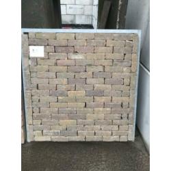 Oud gebakken klinkers, dikformaat, brons gemixed op pallets