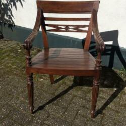Koloniale eetkamerstoelen. 4 stoelen voor