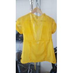 Zomers gele blouse mt s van Dept