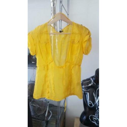 Zomers gele blouse mt s van Dept