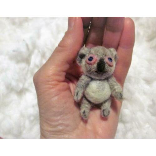 Baby Koala - 6 cm - viltwol - miniatuur