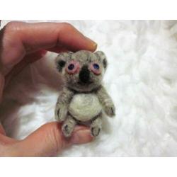 Baby Koala - 6 cm - viltwol - miniatuur