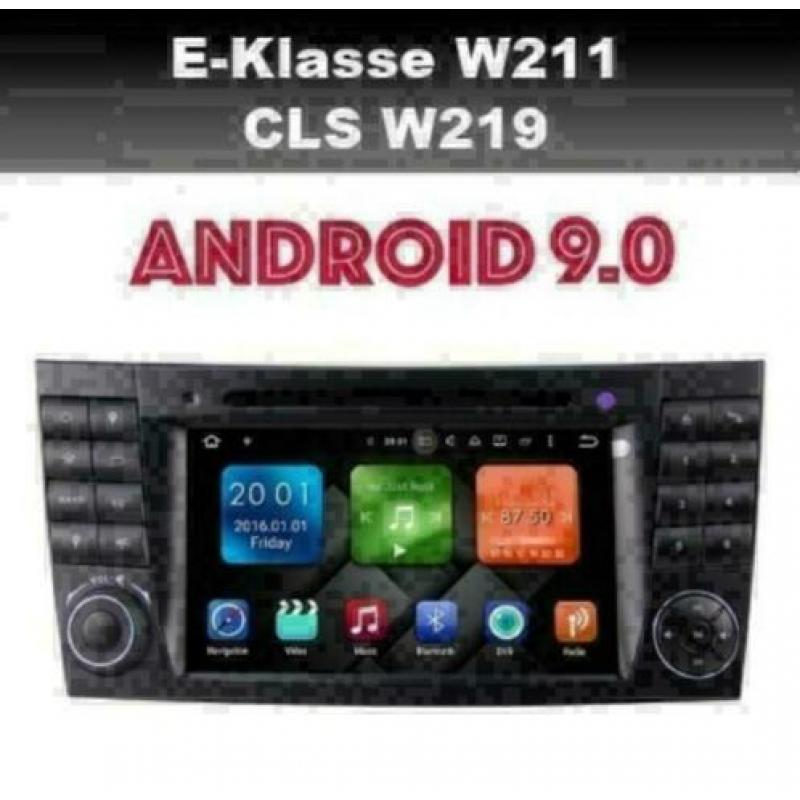 Mercedes E-Klasse CLS W211 navigatie android 9.0 wifi dab+