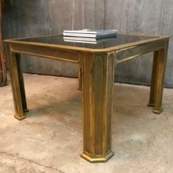 Messing bijzettafel van Heeck brutalist vintage Regency