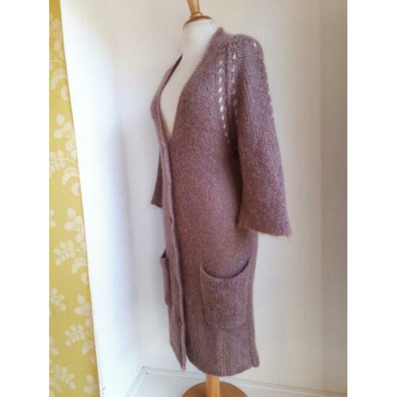 Humanoid kid mohair mauve vest mt S Charlotte Nouvelle zgan