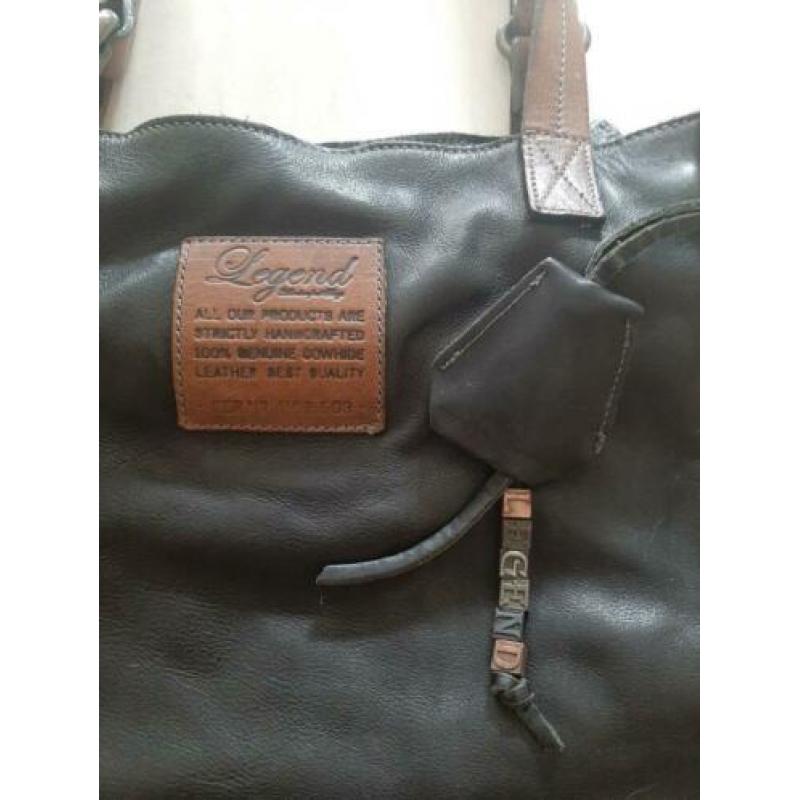 Legend zwarte leren tas. Zgan.