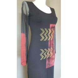 jurk Legatte (Save the Queen) - geverfde print op stof - S