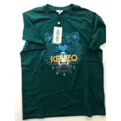 NIEUW Kenzo Icon Tiger T-Shirt Groen Maat M