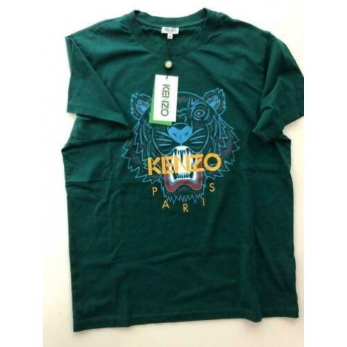 NIEUW Kenzo Icon Tiger T-Shirt Groen Maat M