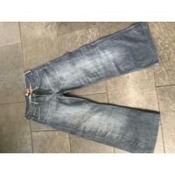 Mooie spijker/jeansbroek wijde pijpen mt36
