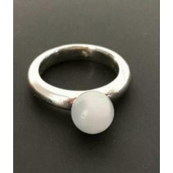Zilveren TI SENTO ring met KATTENOOG