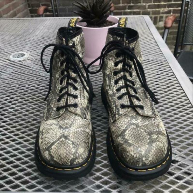 Zeldzame Vintage Dr. Martens met Slangenprint UK7 EU41 rare