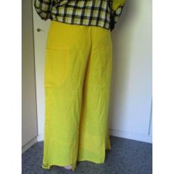 Prisa – Heldergele lange broek met elastiek