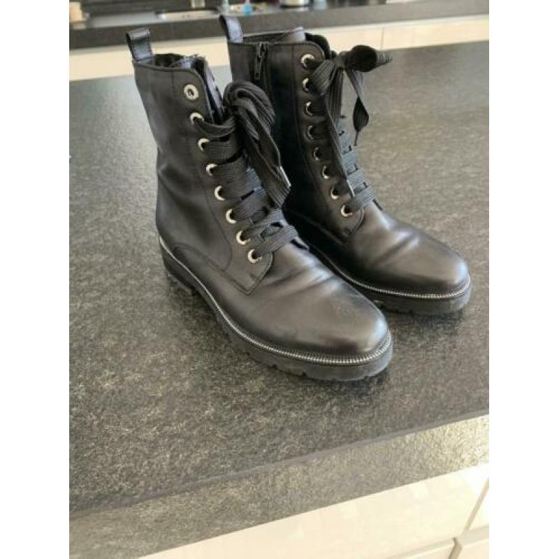 Mooie Gosh zwarte leren boots / laarsjes mt 38 zgan