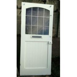 Voordeur met glas in lood
