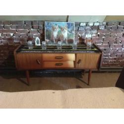 3x 2 pers bed met nachtkastjes brocante vintage dressoir