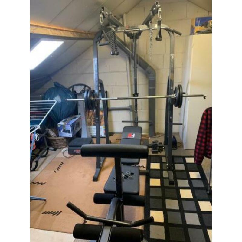 Complete set fitness apparaat voor armen, borst, rug, benen