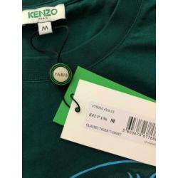 NIEUW Kenzo Icon Tiger T-Shirt Groen Maat M