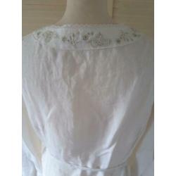 YESSICA 40 Linnen witte TUNIEK met borduursels voor 10 euro