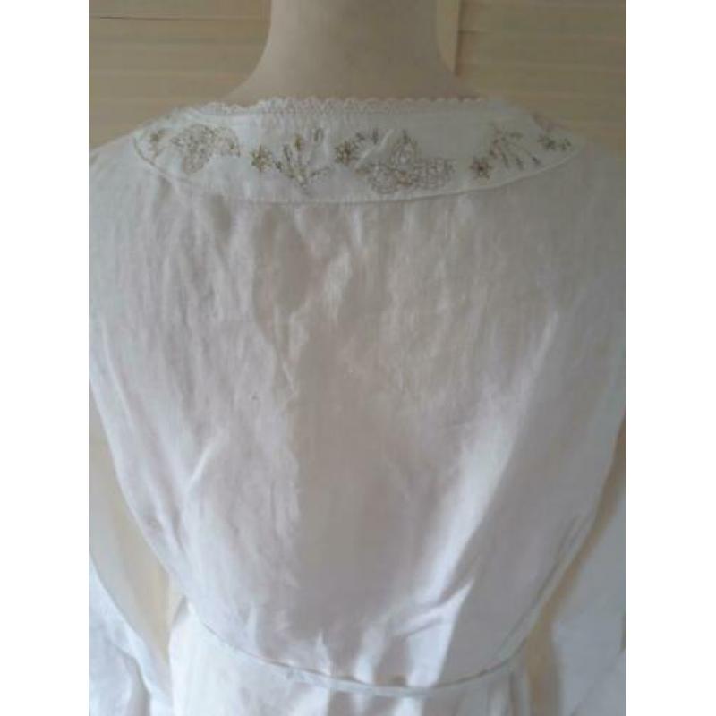 YESSICA 40 Linnen witte TUNIEK met borduursels voor 10 euro