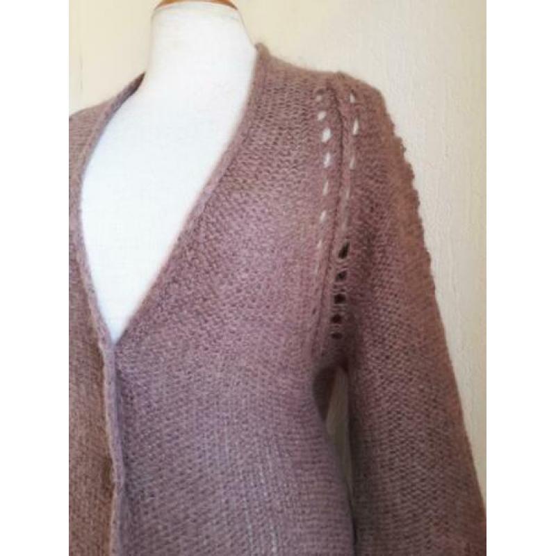 Humanoid kid mohair mauve vest mt S Charlotte Nouvelle zgan