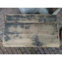 Stoere oude brocante houten kist 65x39x32,5cm *Etage3*