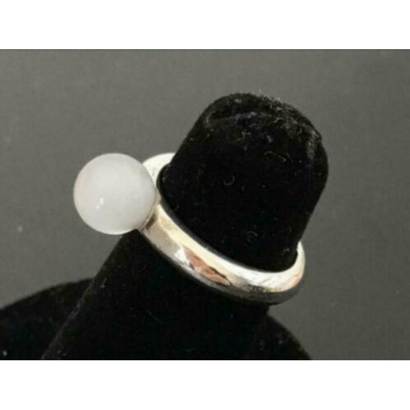 Zilveren TI SENTO ring met KATTENOOG