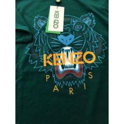 NIEUW Kenzo Icon Tiger T-Shirt Groen Maat M