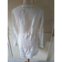YESSICA 40 Linnen witte TUNIEK met borduursels voor 10 euro