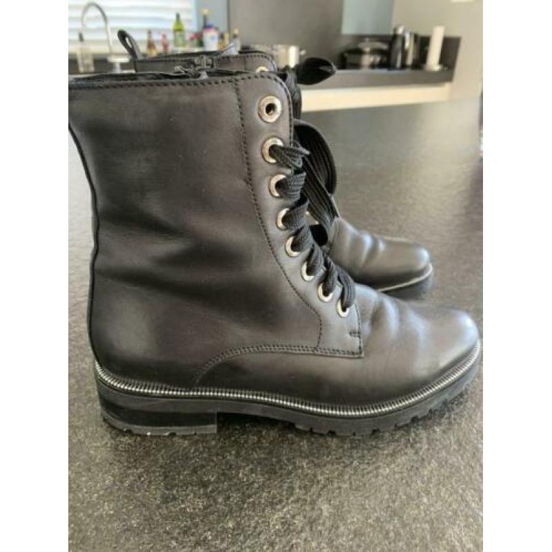 Mooie Gosh zwarte leren boots / laarsjes mt 38 zgan